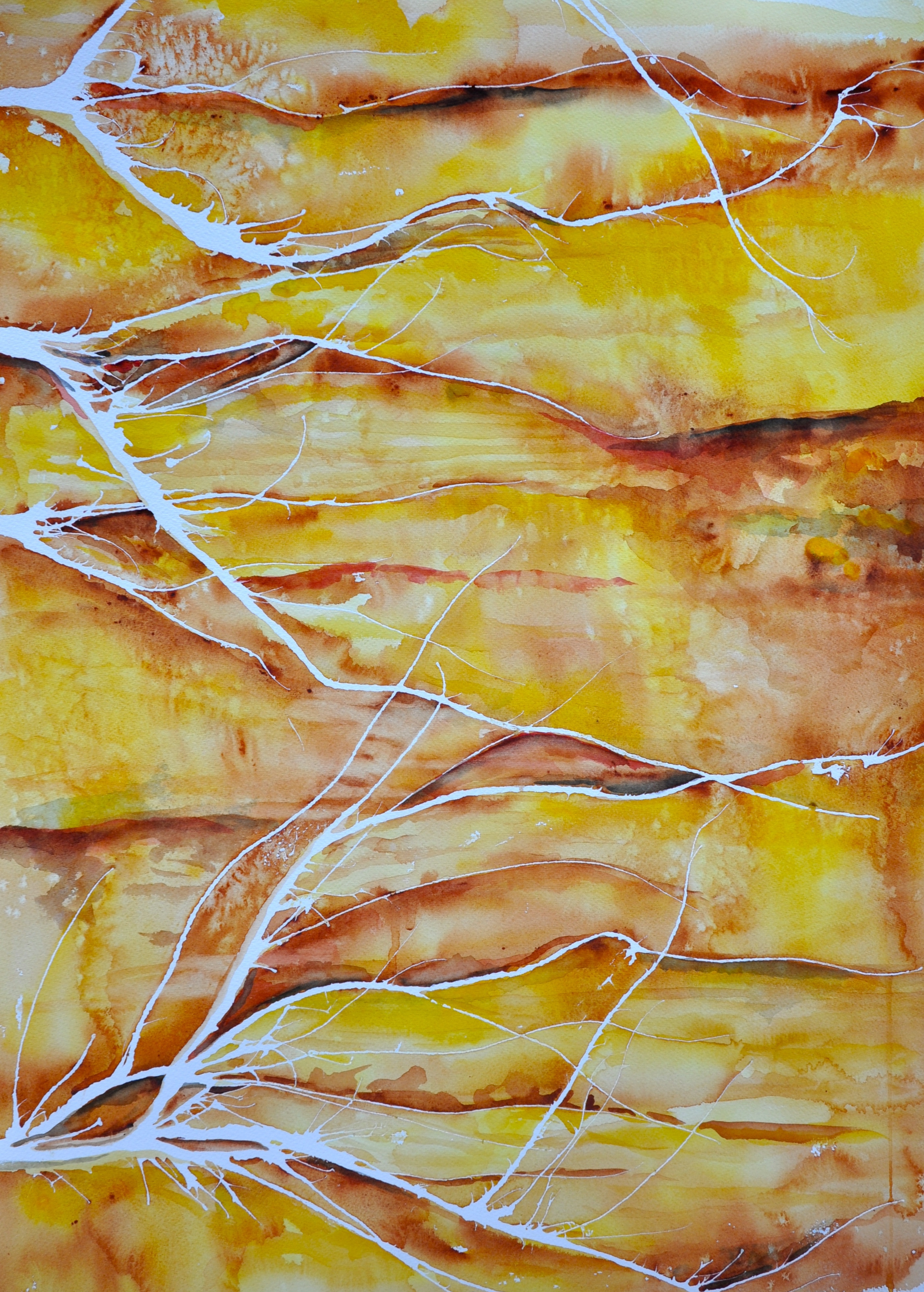 Lyrics of Lascaux 3, Watercolor, 2008