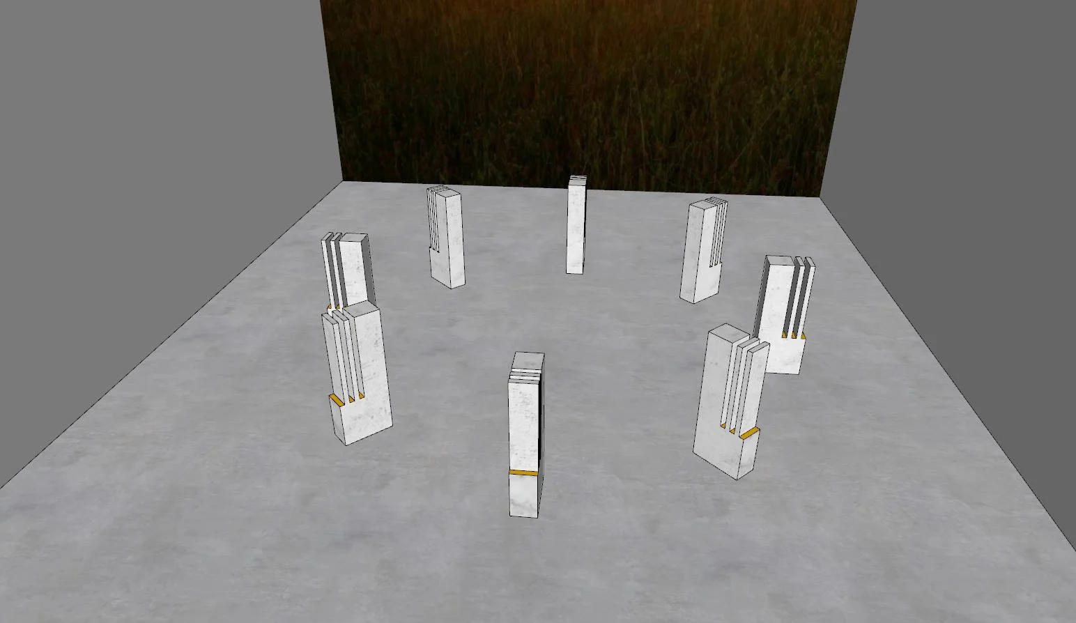 ‘nature, post-nature’ installation concept image demonstrating my artwork concept