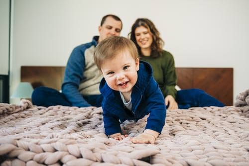 One Year Old in Chicago Loop With One of My Fav Repeat Families!