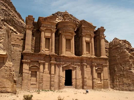 Travel to the ancient city of Petra. Explore this remote red-rock kingdom with a local Bedouin guide to see the best sights Petra has to offer. Walk through the narrow canyon that forms the dramatic entrance to the city (the Siq), round the final corner and lay eyes on the dramatic façade of the Treasury building. Learn a brief history of the city. Return to Wadi Musa in the late afternoon, or continue exploring on your own.