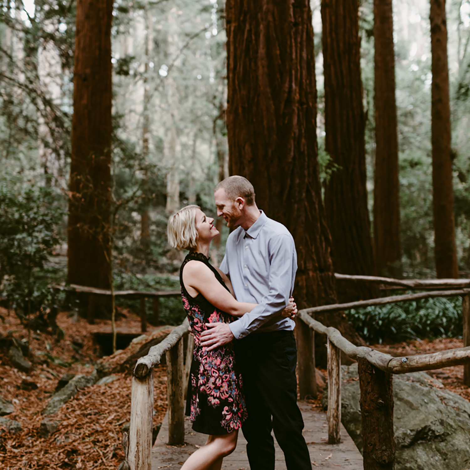  Engagement Photography using natural light in a moody forest. Walnut Creek, CA. 