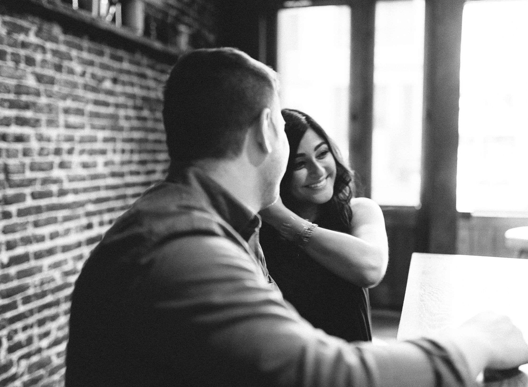 Romantic Bar Engagement Session in the City