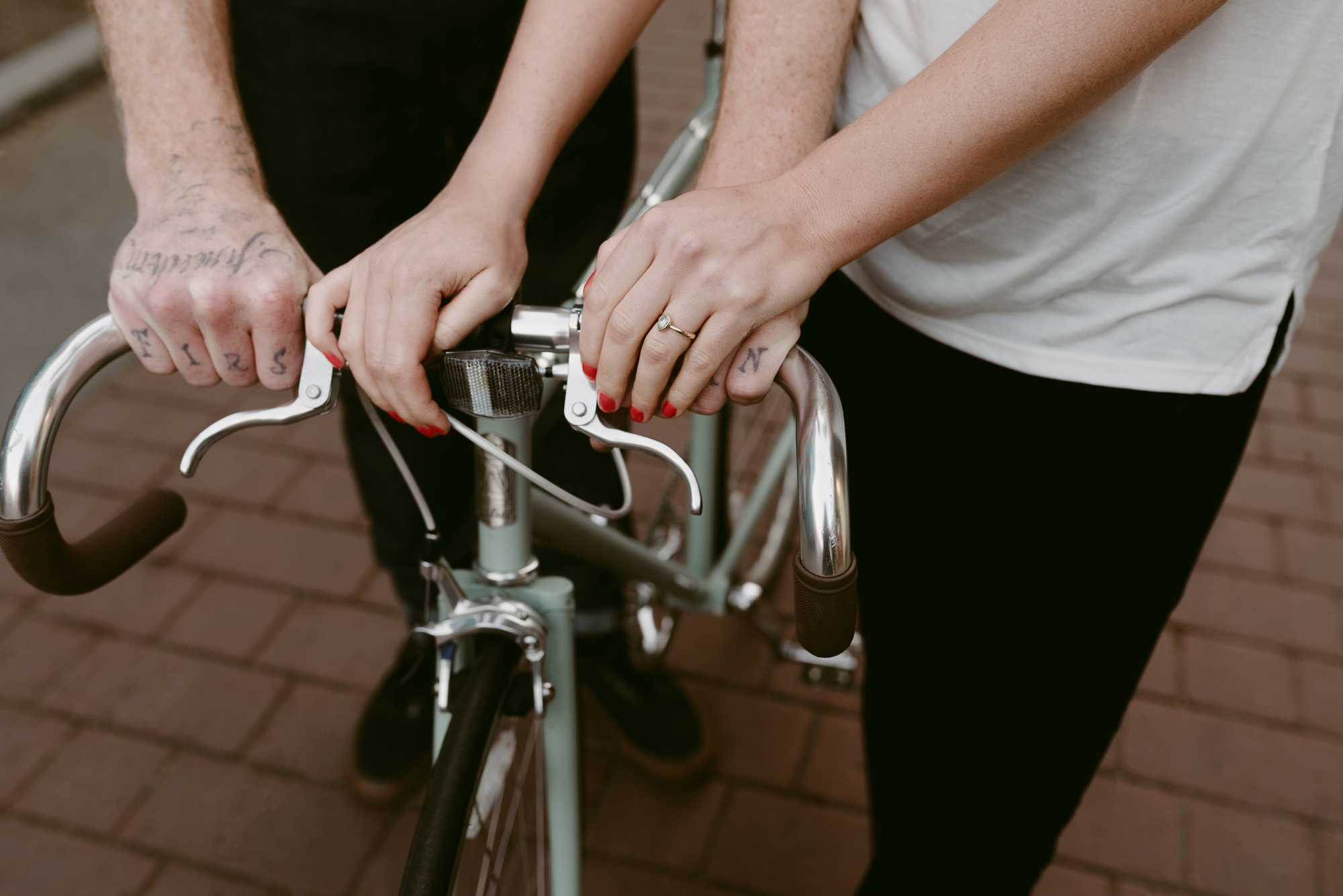 Couples Portraits on Bikes in San Francisco, California