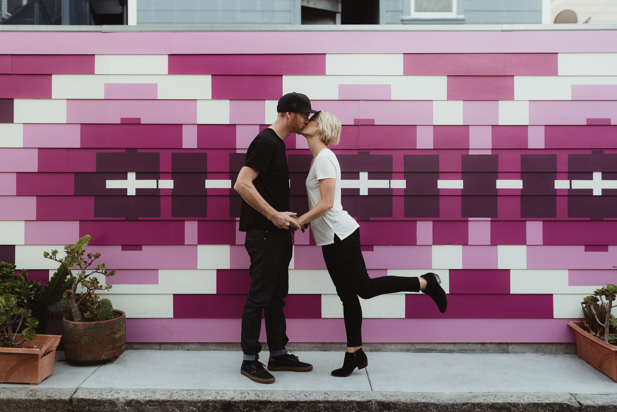 Couples Portraits Colorful in San Francisco, California