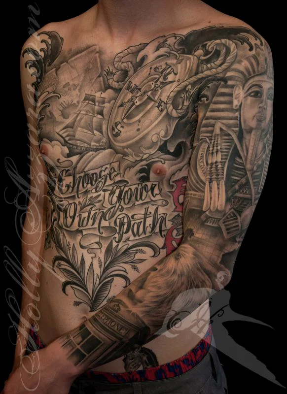 Exotic travel sleeves and nautical chest detail