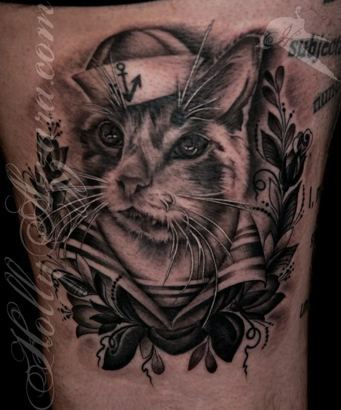 Sailor cat portrait