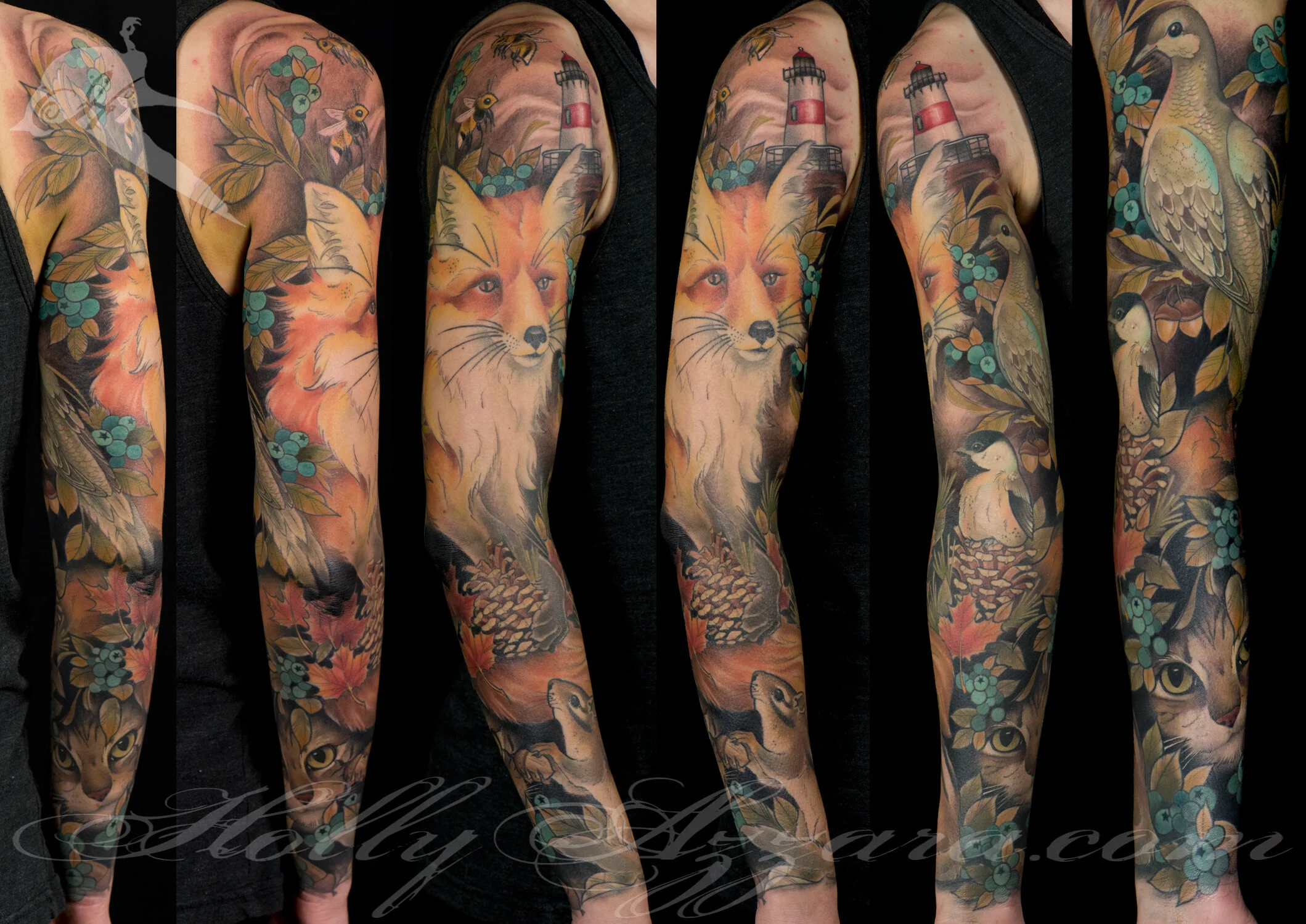 Nature Leg Sleeve Tattoos