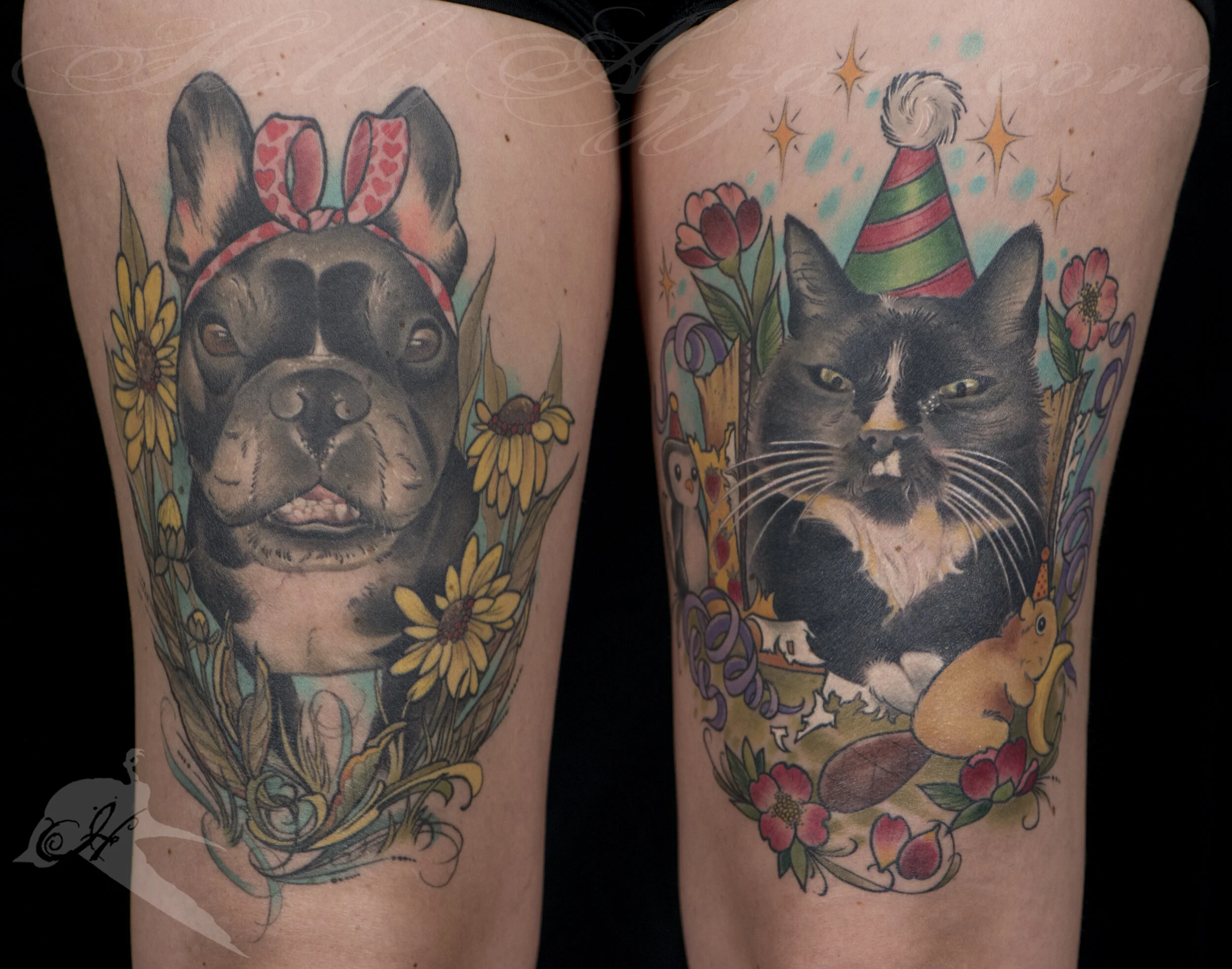Fancy pet portrait tattoos — Always & Forever Tattoo Studio