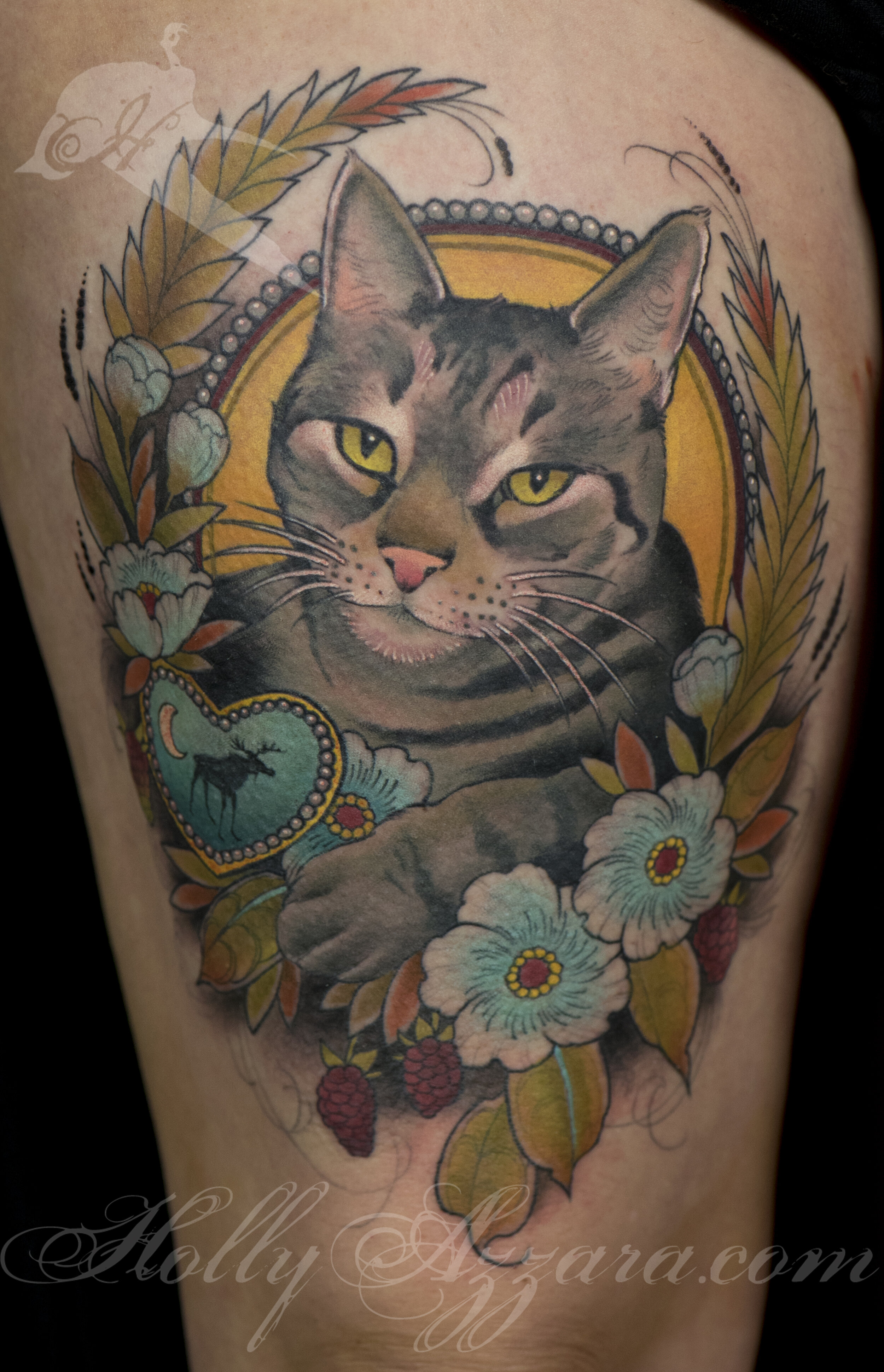 Cat Portrait  Tattoo Abyss Montreal