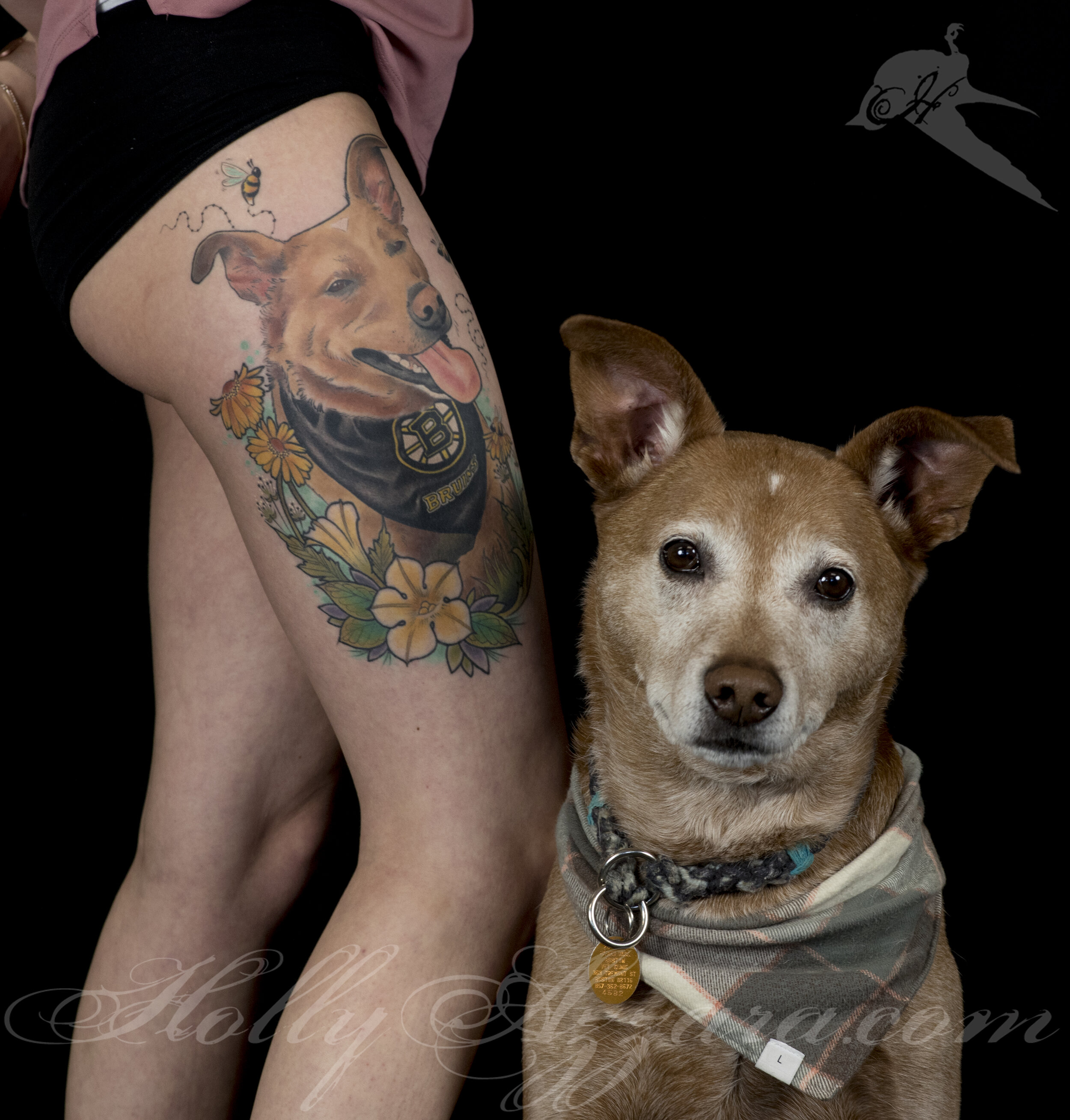 Dog portrait tattoo by Ben Tats  Post 32133