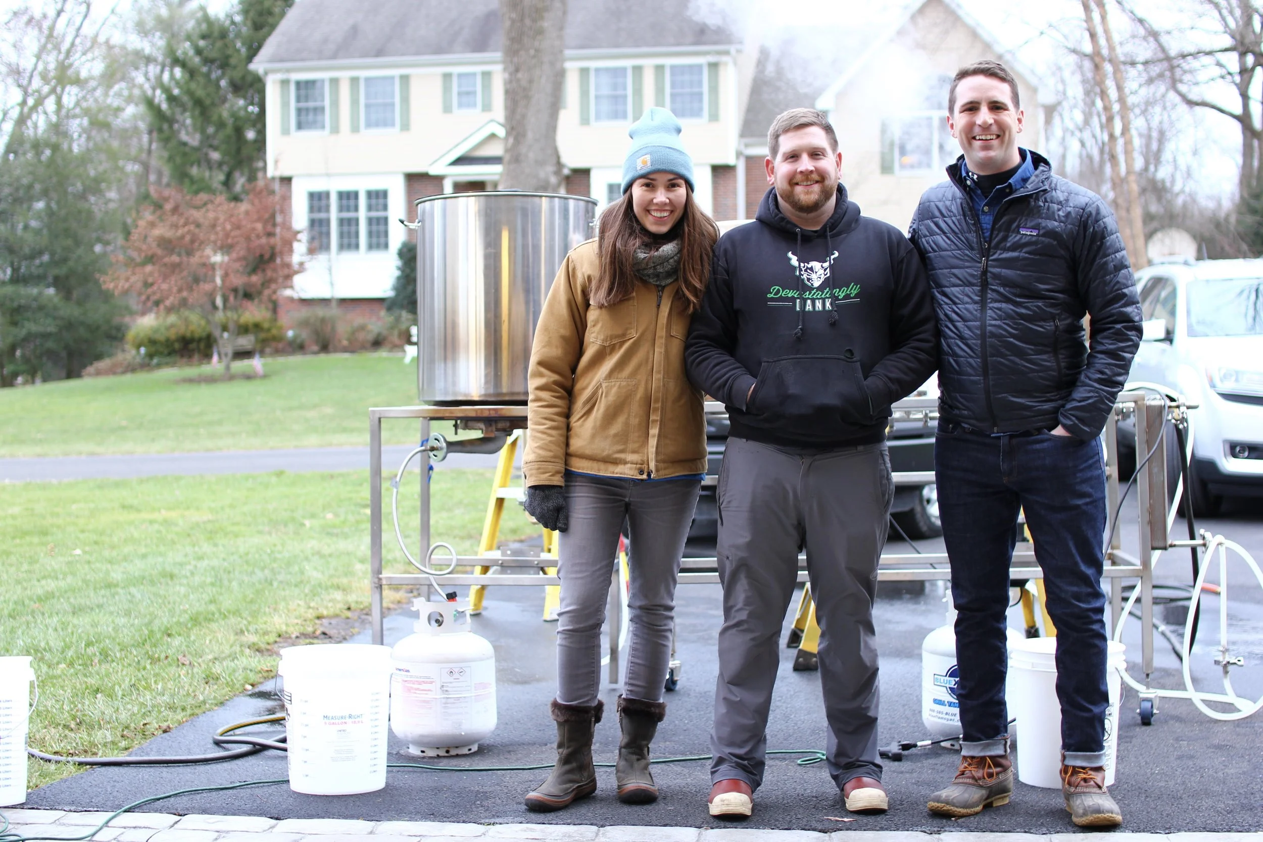 Team Triple Bottom at our final brew day in Bucks County. December 9, 2018.