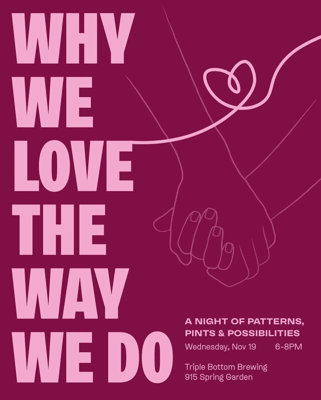 Ever wonder why you keep dating the same kind of person? Let&rsquo;s talk about it over a beer. Join Dr. Nitasha Strait for a night of pints, patterns, and possibilities. This fun, no pressure workshop takes a deep dive into the patterns behind attra