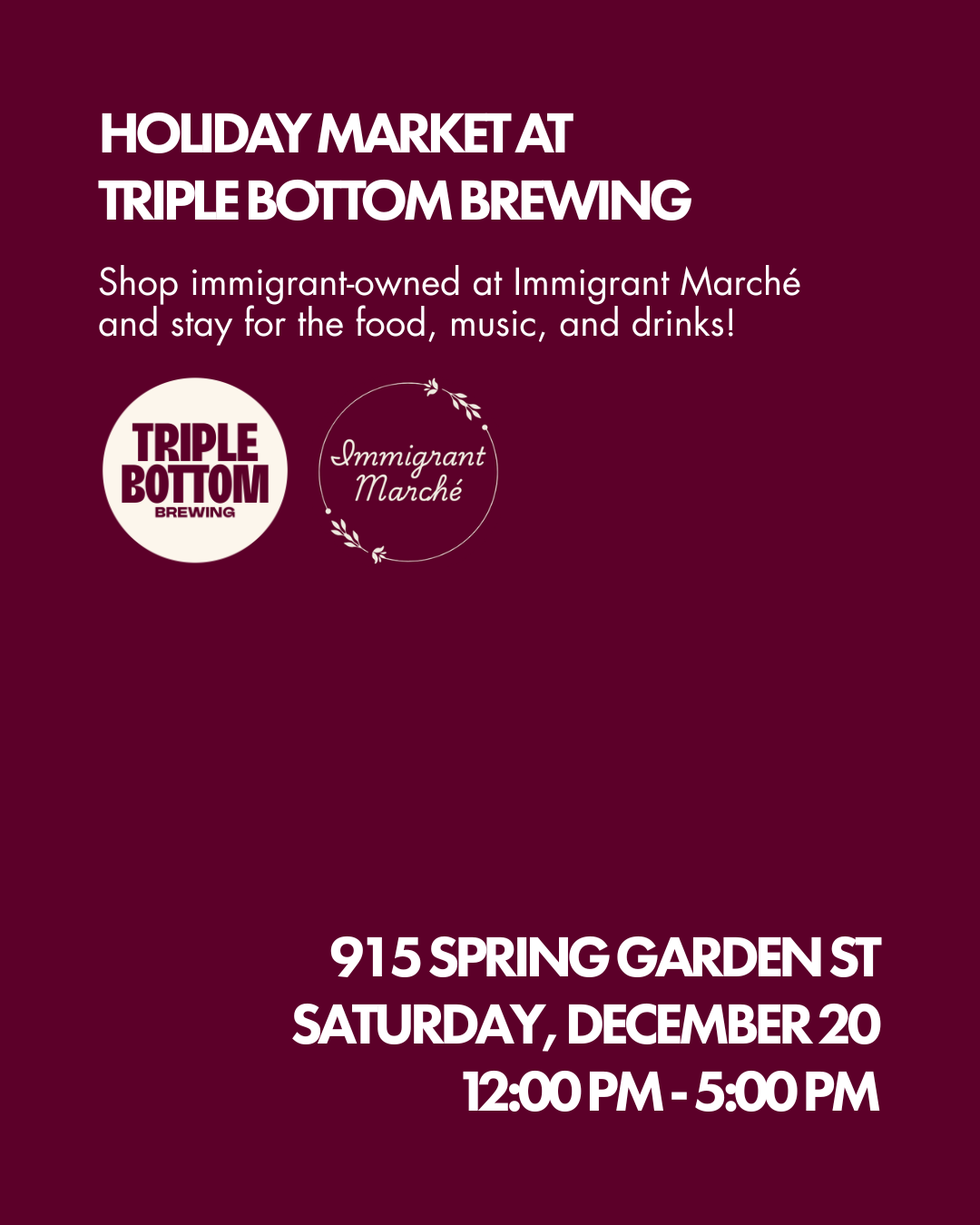 Immigrant Manche Winter Market