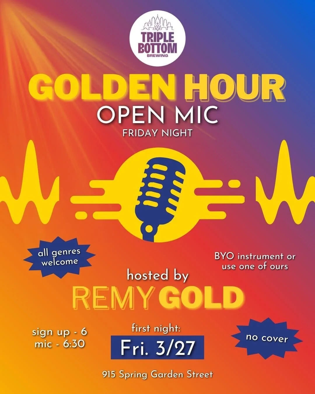 Golden Hour Open Mic Night