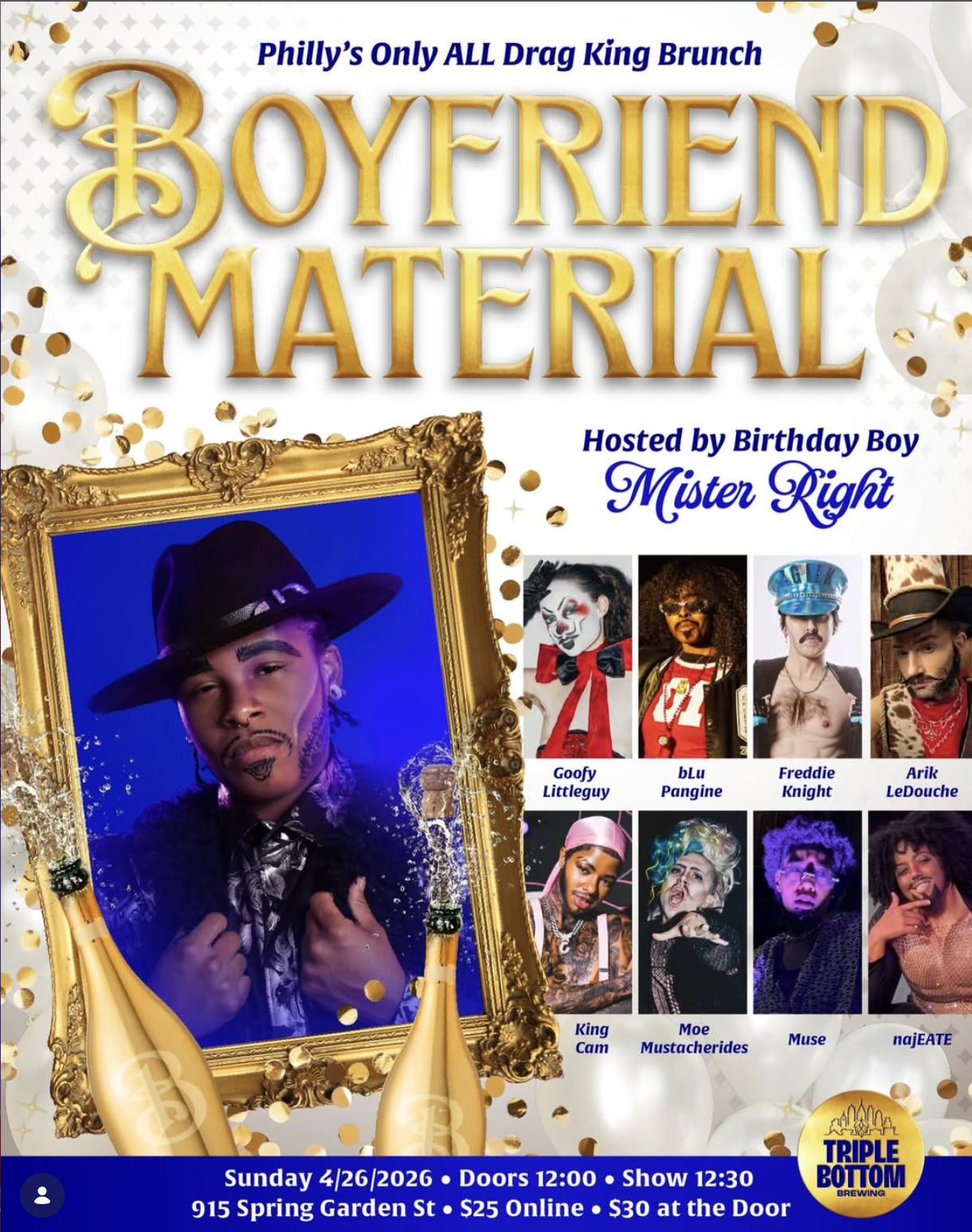 boyfriend material: Drag King Show