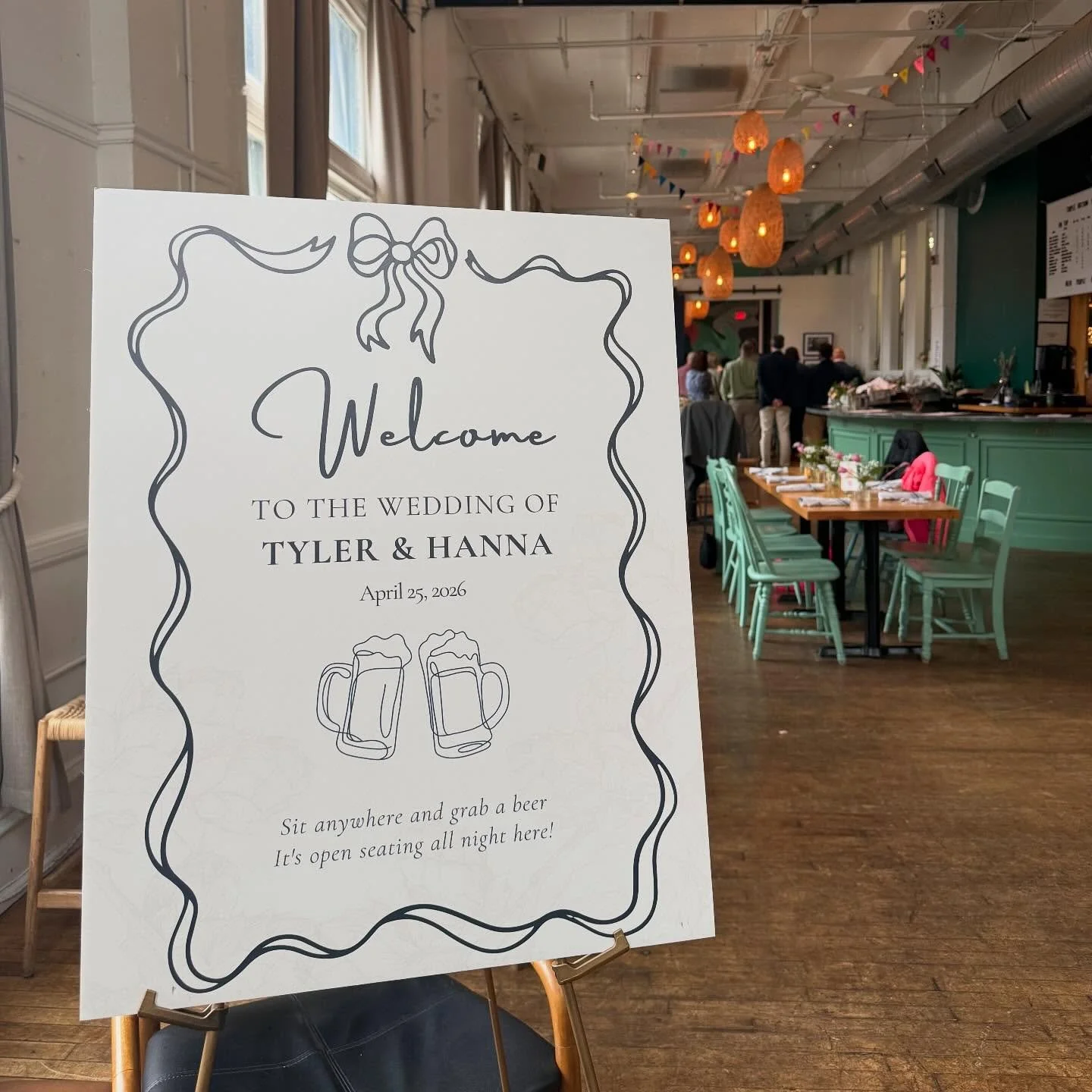 This past Saturday we had the pleasure of hosting Hanna &amp; Tyler for their nuptials. 💍 They brought such great vibes and energy to the taproom, it was such a pleasure to host and celebrate them with their family and friends. If you&rsquo;re inter