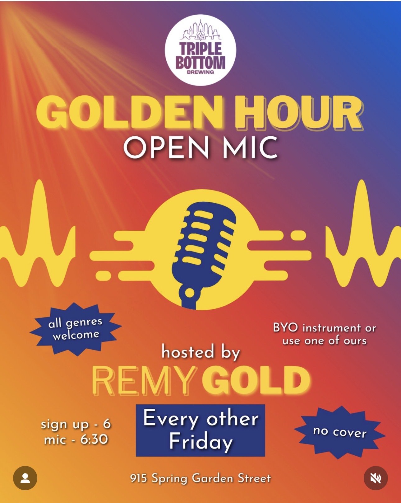 Golden Hour: collective jam Open Mic Night 