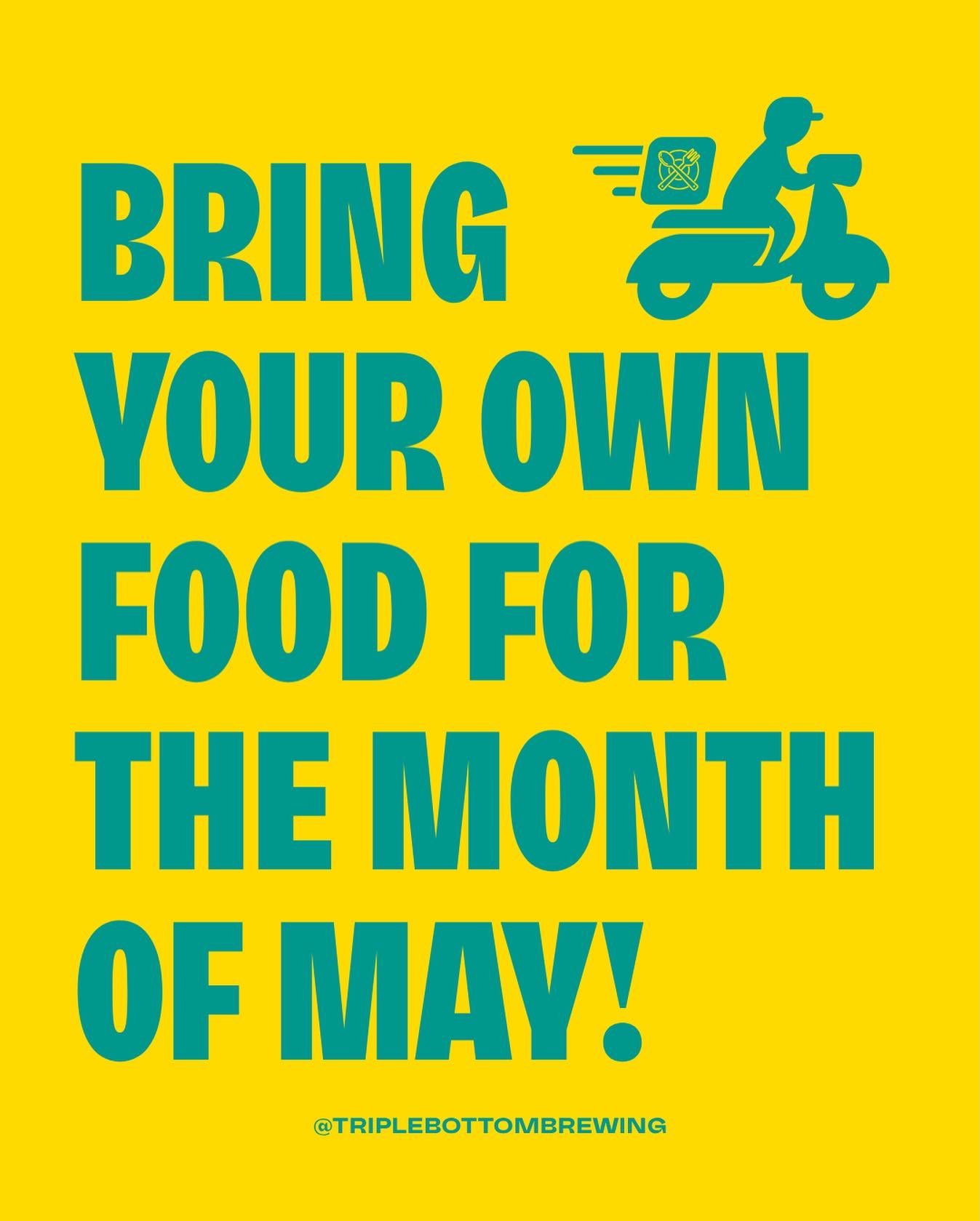 For the month of May, bring your own food! We have something exciting on the horizon but till then, head to the link in our bio for a list of our favorite restaurants you can order from in our neighborhood! You are also more than welcome to order for