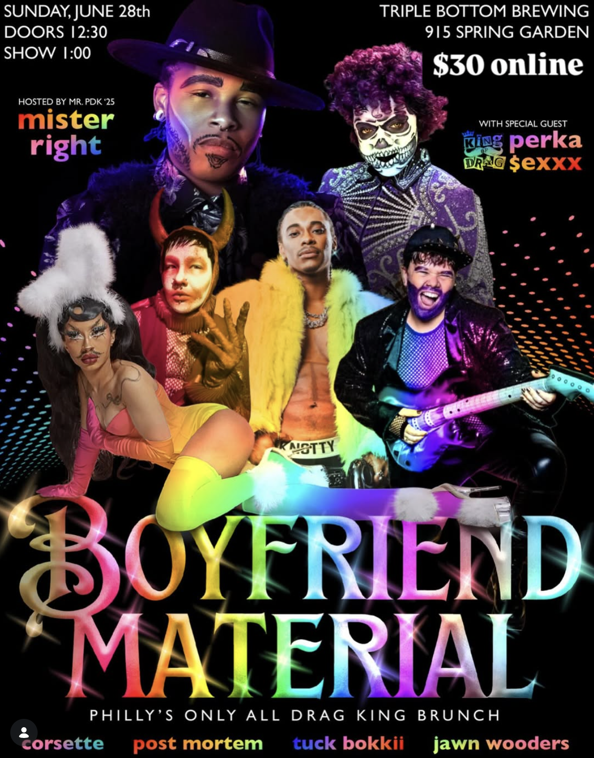 boyfriend material: Drag King brunch