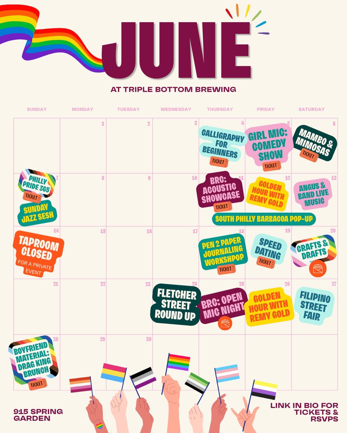 Fun events for your Pride Month! We hope you&rsquo;ll join us! ✨🌈&nbsp;✨