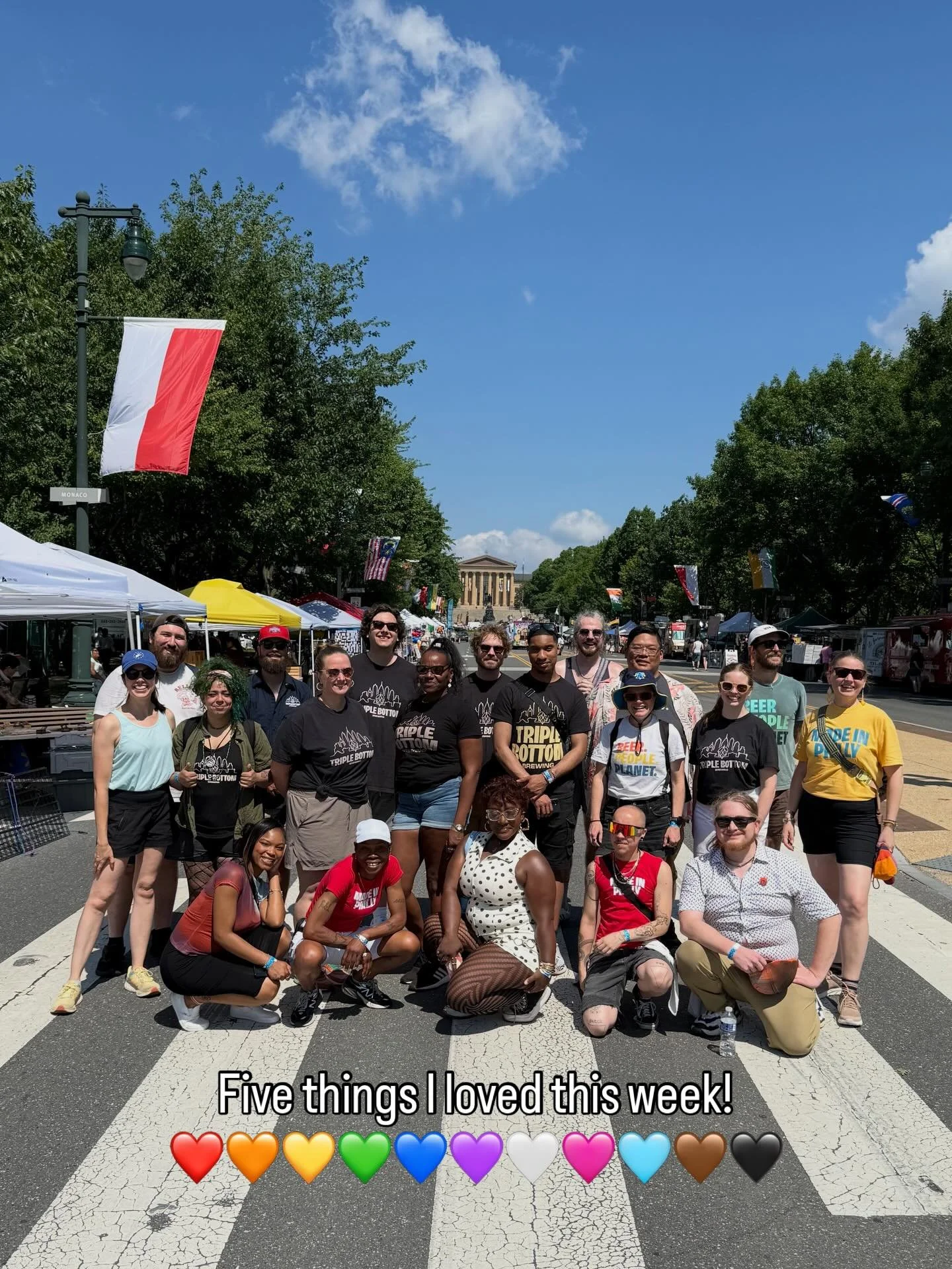 Happy Pride! Grateful for a day of visibility, joy, and love, and wishing for our queer community in Philly and everywhere to be safe and joyful and free and loved every single day, always. 🏳️&zwj;🌈🏳️&zwj;⚧️

Also grateful for the iconic photo in 