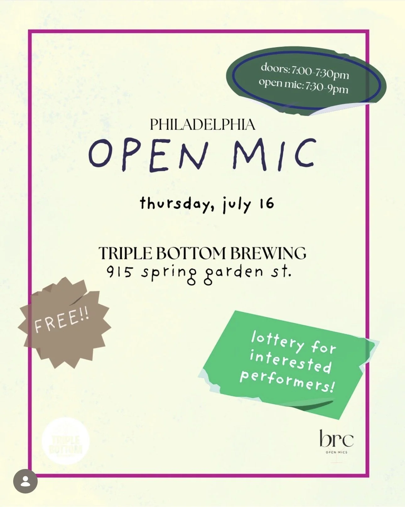 Song writer & Poet Open Mic Night