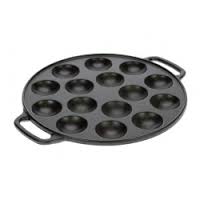 Homemade Dutch Poffertjes In A Traditional Cast Iron Pan Isolated On White  Background Stock Photo, Picture and Royalty Free Image. Image 66312095.