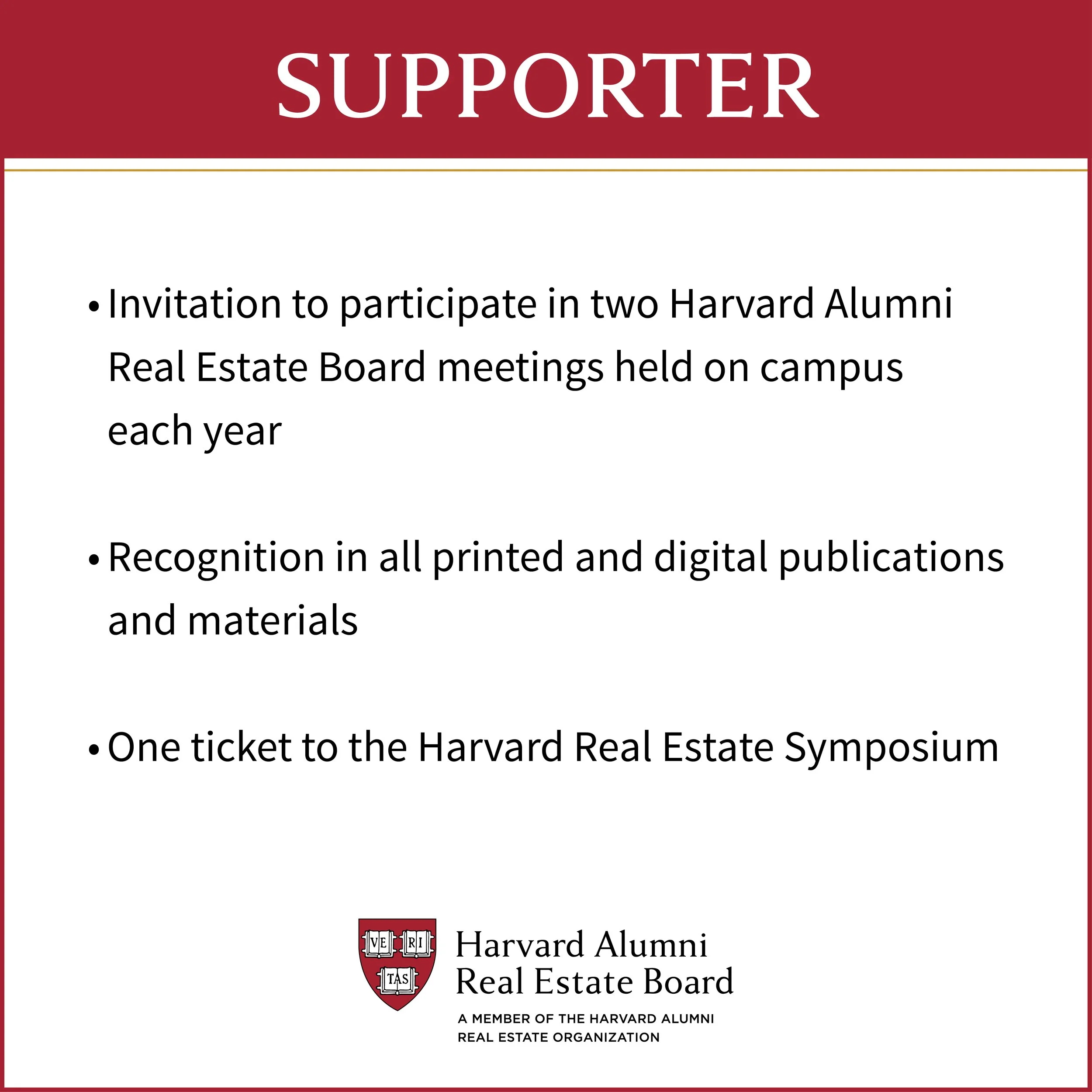 Board Dues FY2425 — Harvard Alumni Real Estate Board