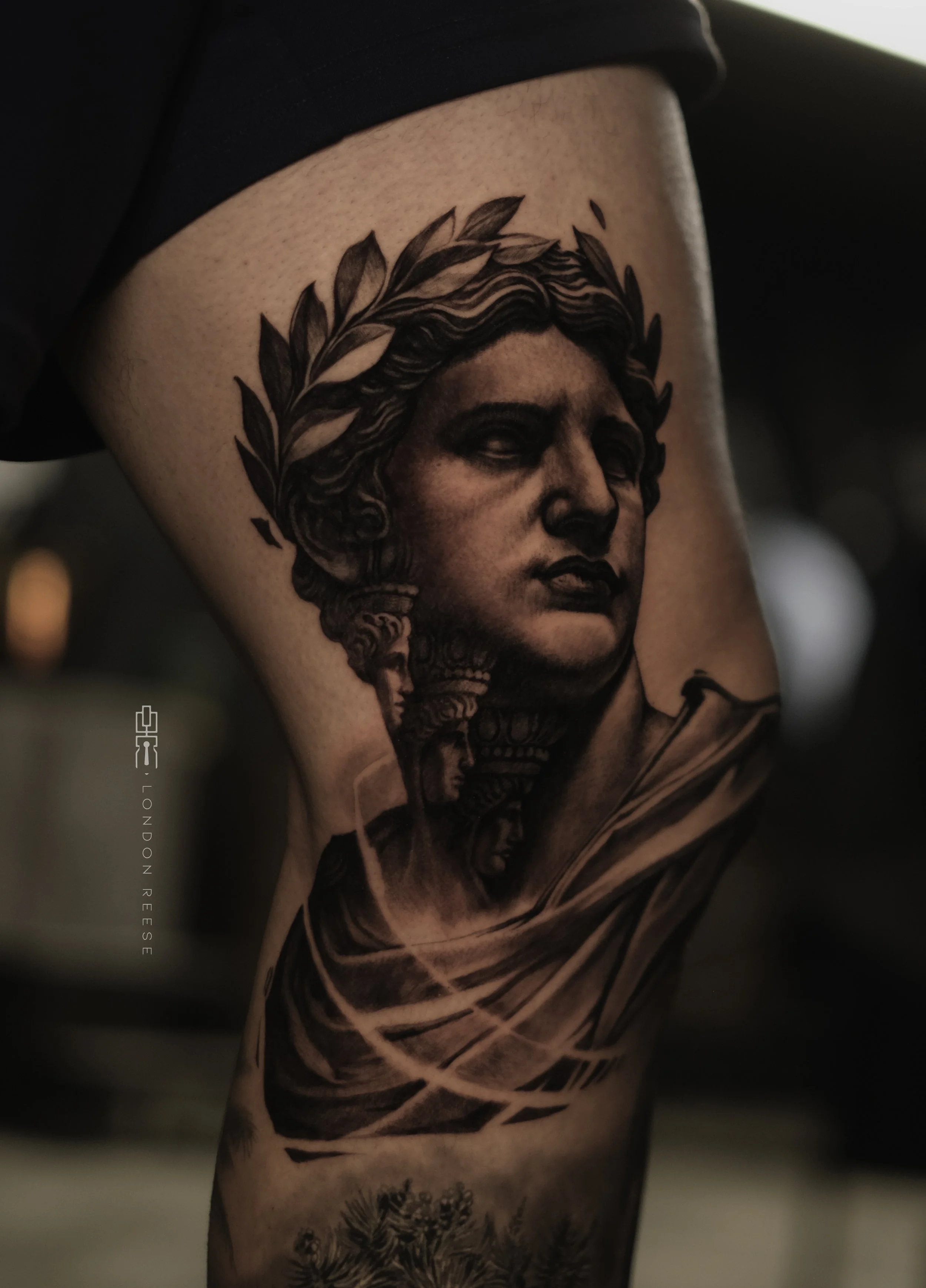 best greek statue custom roman caesar augustus tattoo london reese.jpg