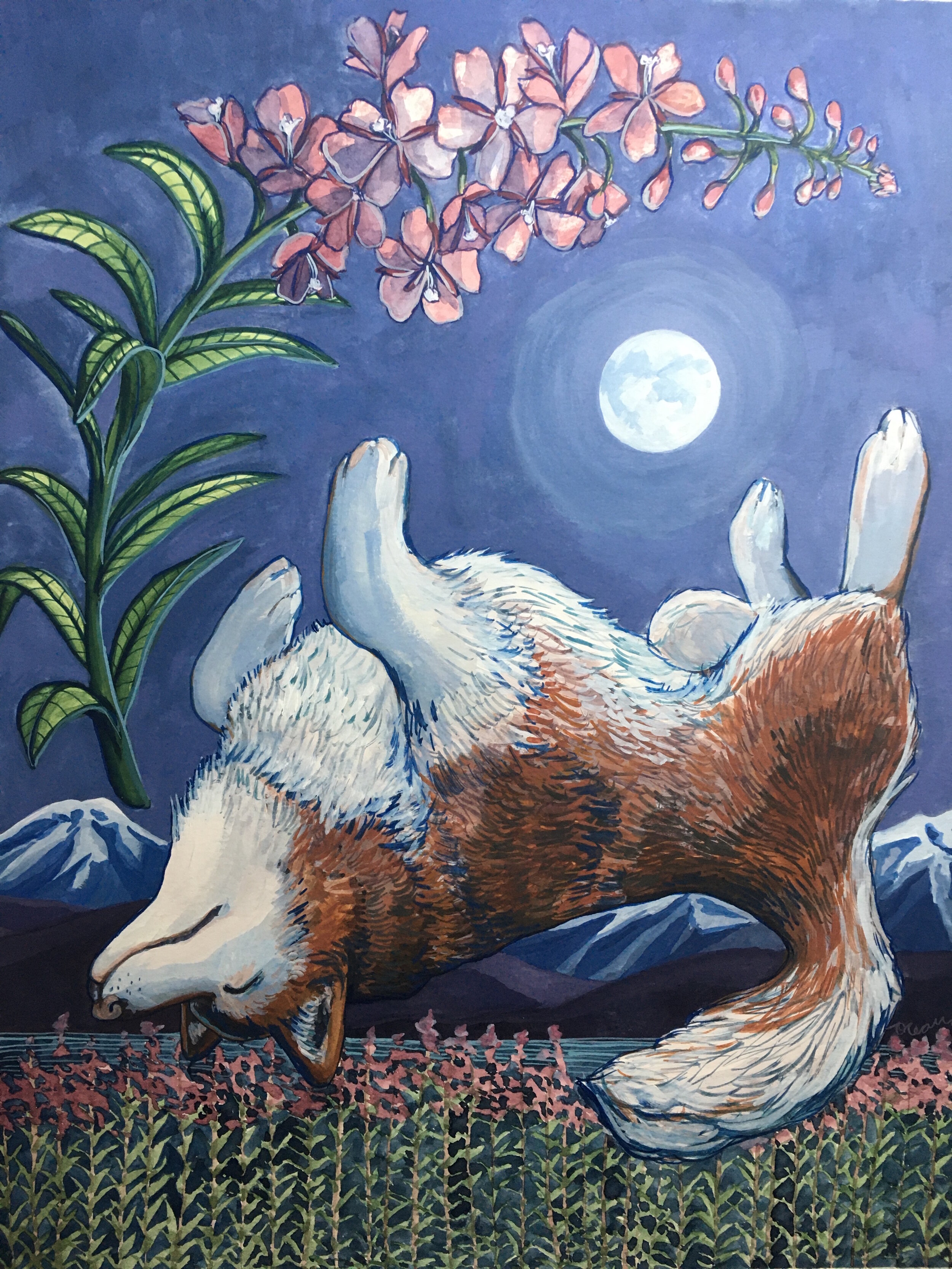 "Parker under the Moon" Commission for Bridget, 2019