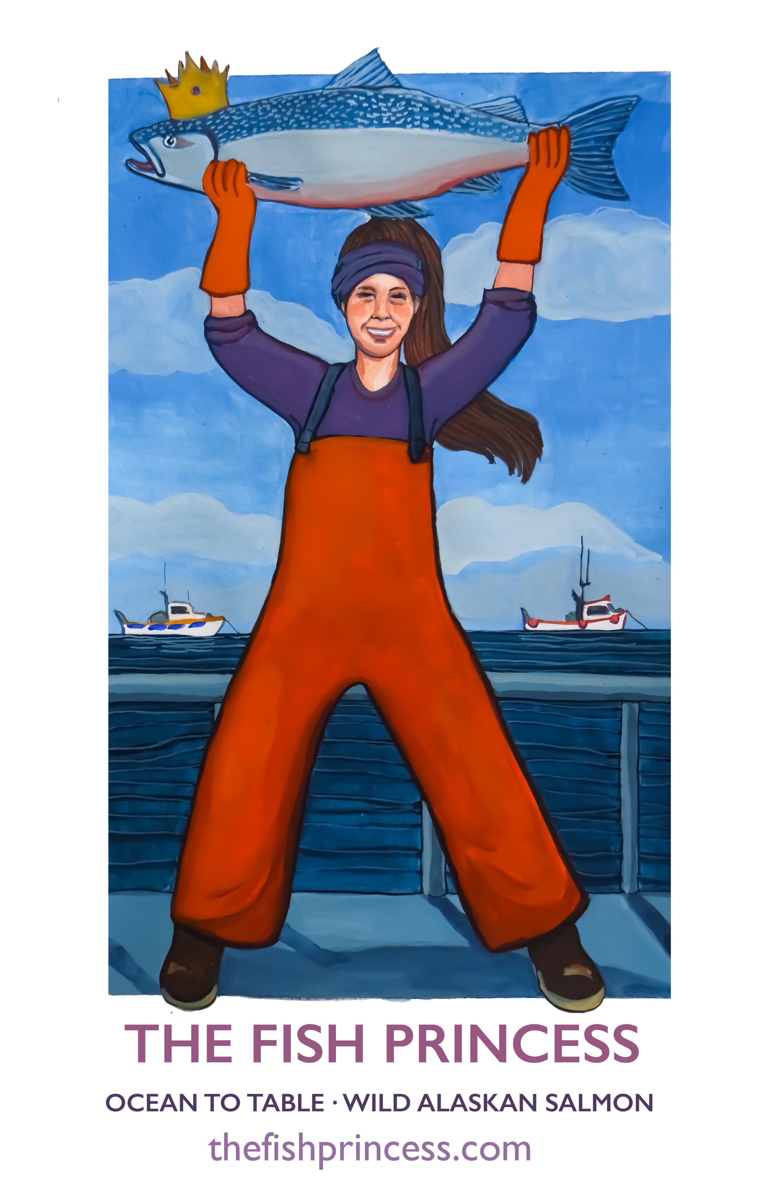 Logo Design for Fish Princess, Direct Salmon Marketing, 2021
