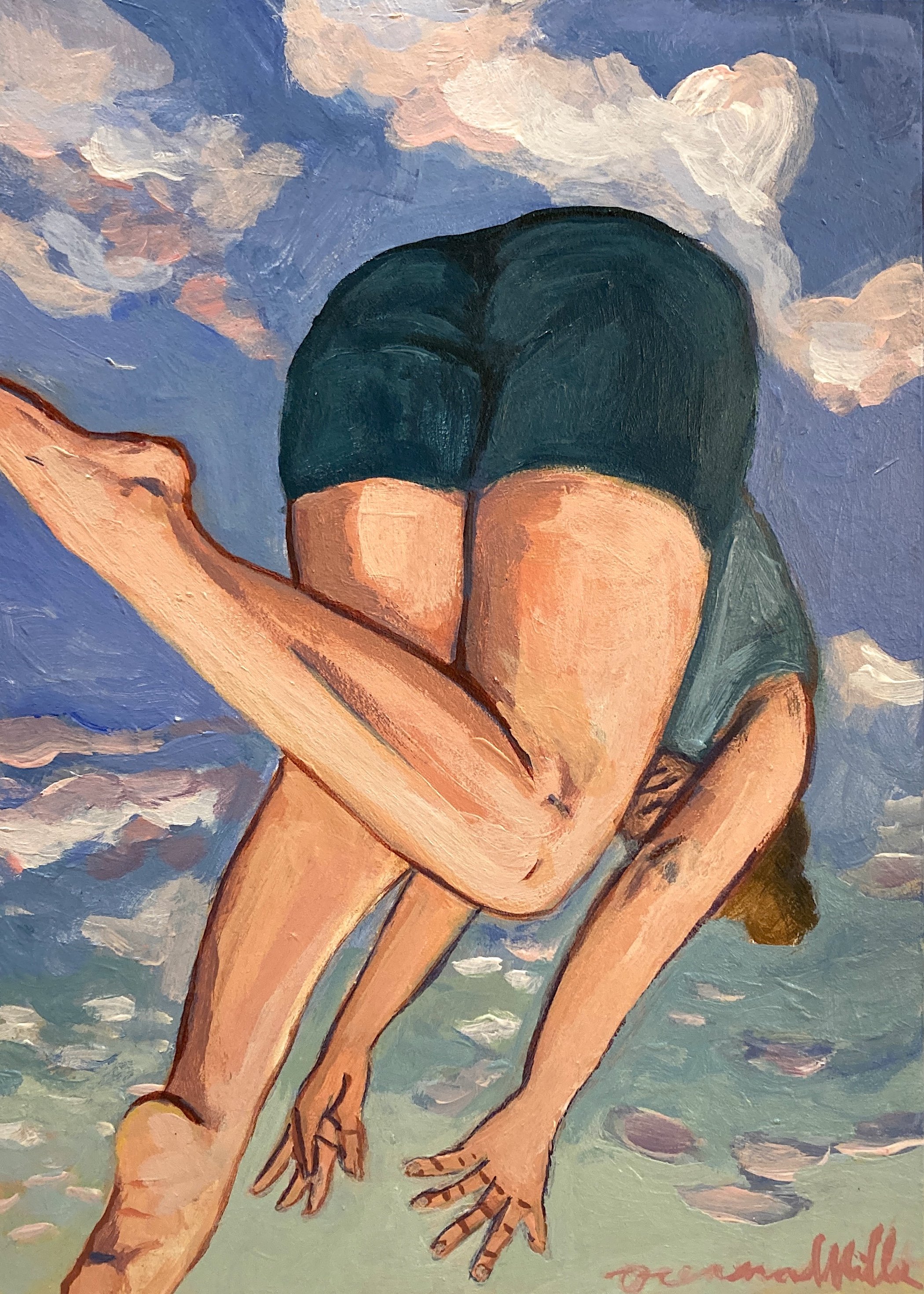 Down to Earth 3, 5x7, Acrylic on Gessobord, 2023
