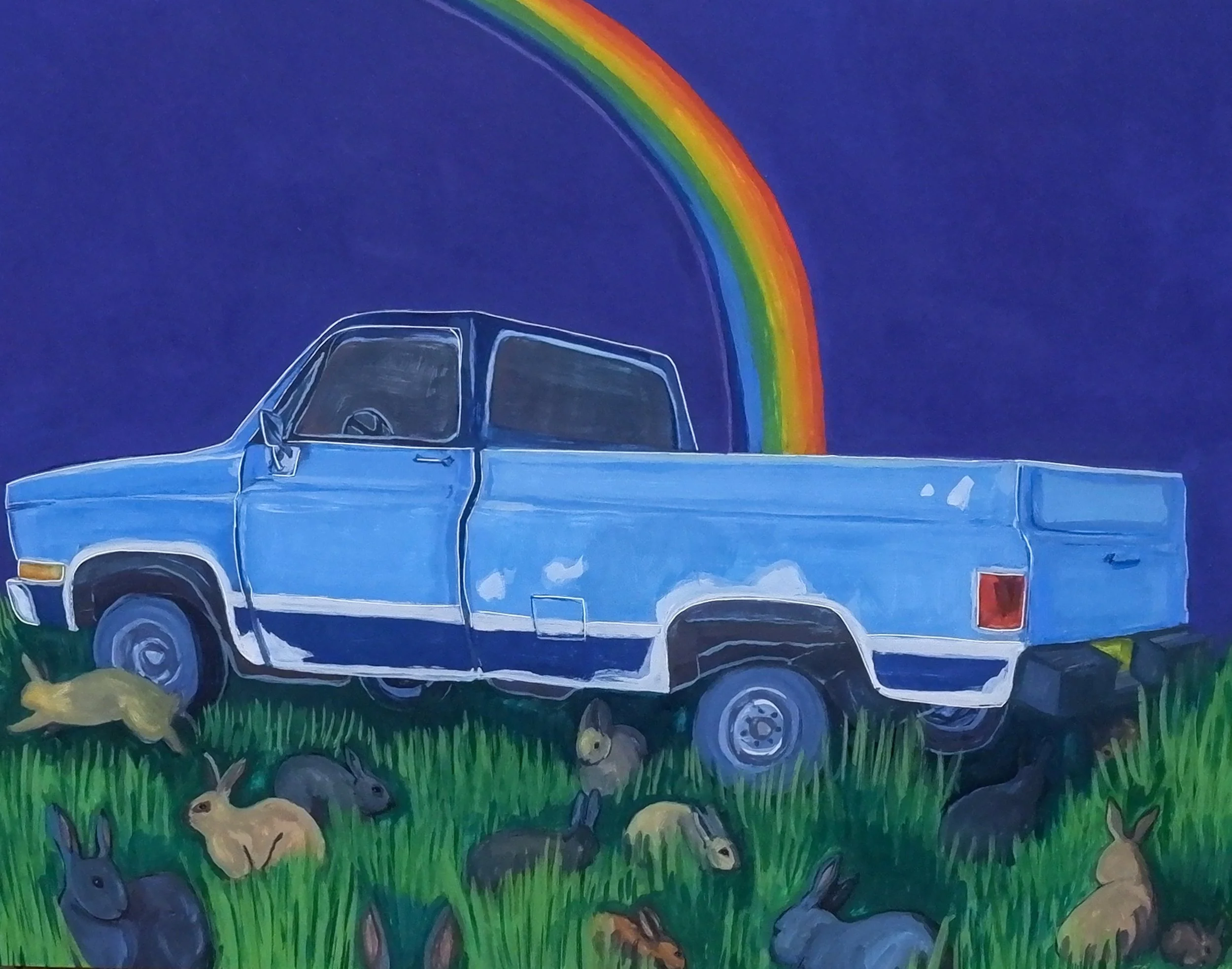 Is this Paradise, 14x11, gouache on claybord panel