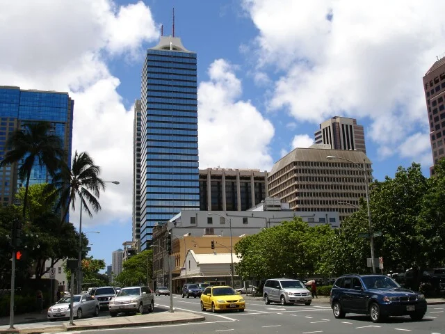 Downtown Honolulu, Corner of Beretania & Bishop