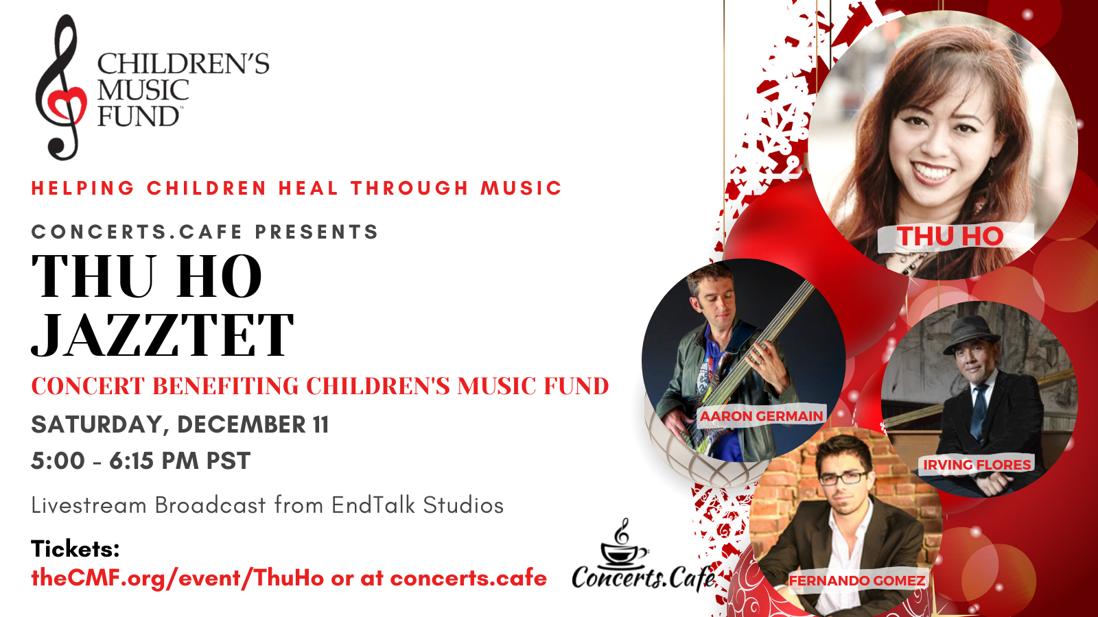 Concerts.Cafe Presents Thu Ho Jazztet for Children's Music Fund