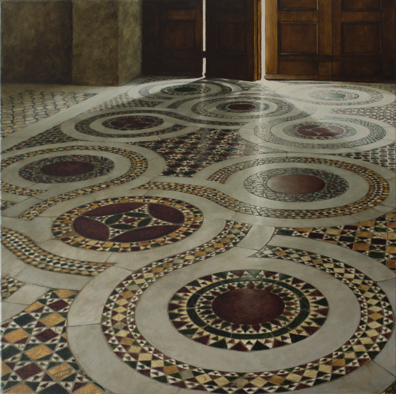 The Drift of Stars:    Oil on Canvas  600x600 .   Cathedral of the Annunciation, Anangi