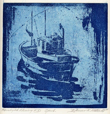 Sjark (etsning, størrelse, 2012)