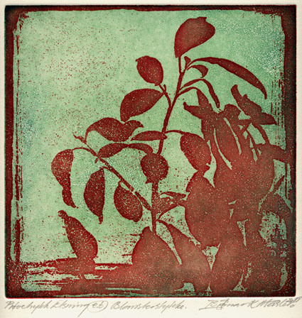 Blomsterstykke (etsning, 20 x20 cm, 2011)