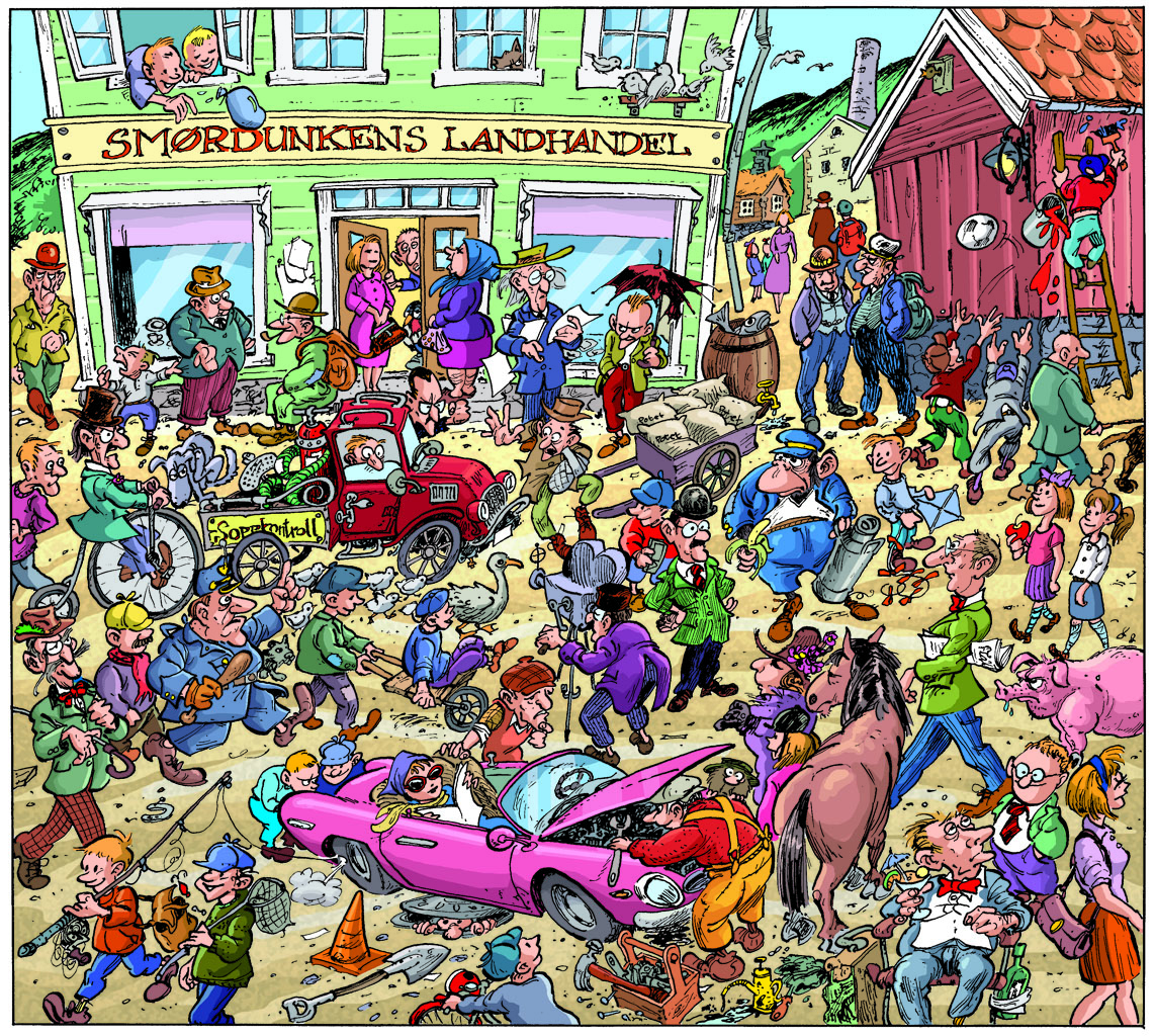 Covertegninga til billedboka Flåklypa Hvor er Solan og Ludvig?