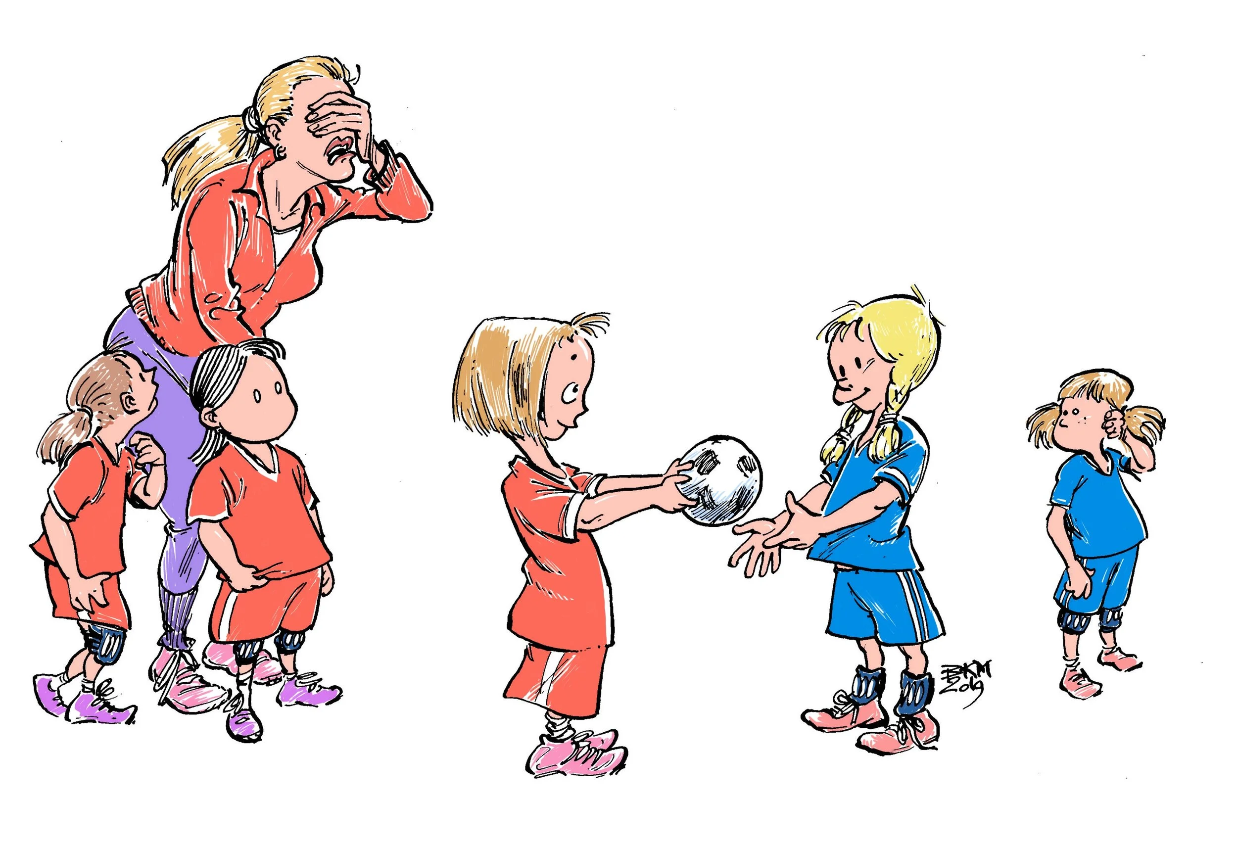 Første håndballkamp.