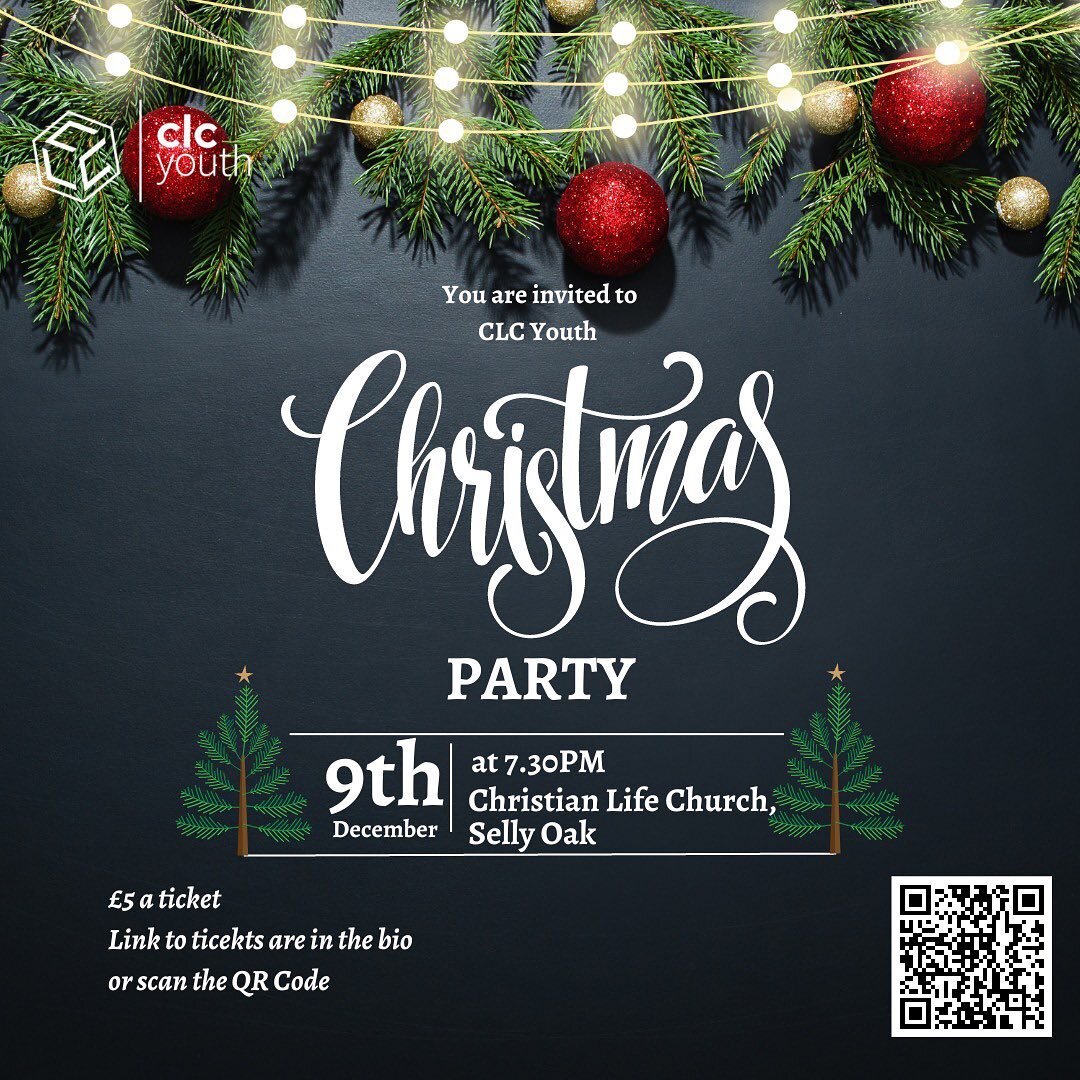 🚨CHRISTMAS ANNOUNCEMENT🚨

Our Youth Christmas Party is BACK for 2022❄️

Tickets are out now. Scan the QR code or click the link in our bio. 

We can&rsquo;t wait to see you there🎄