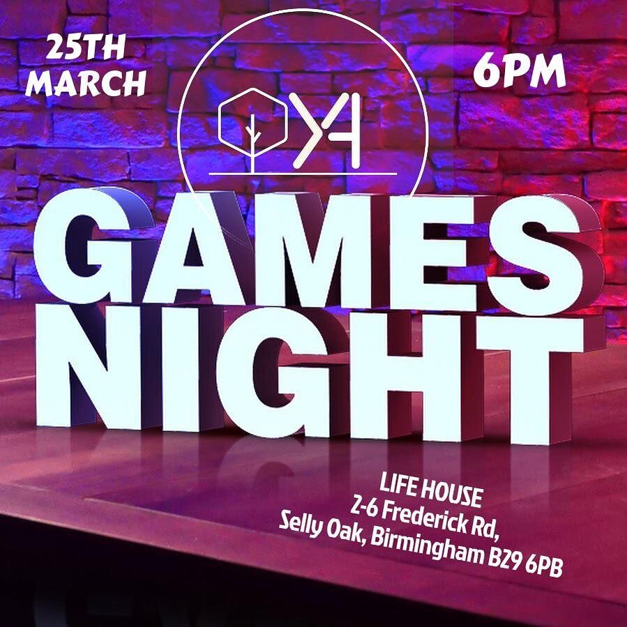 YA GAMES NIGHT

Calling all Students and Young Adults to a night of fun and a lil bit of (healthy) competition ;)

What better way to create and build friendships than with games, music, and snacks.

Please let us know if you have any allergies/ diet