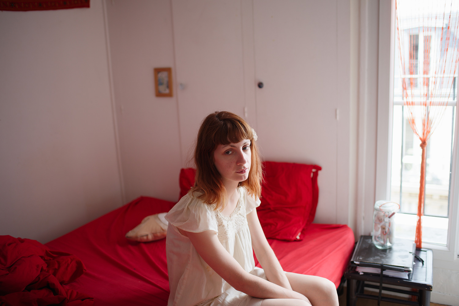 Rosane on her bed, Paris, 2016