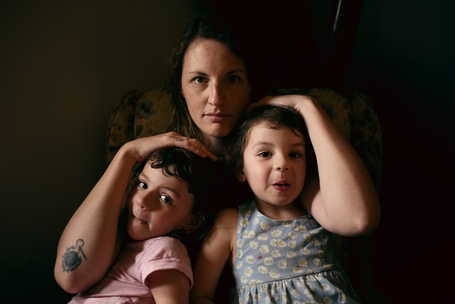 Kallie with her kids Miette and Nadja, Sydney, 2016