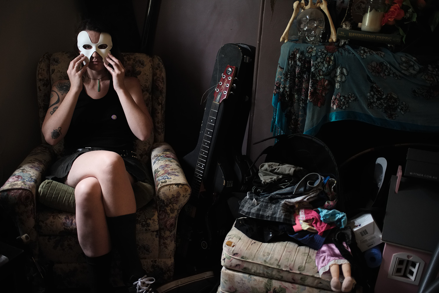 Kallie in her living room, Sydney, 2016