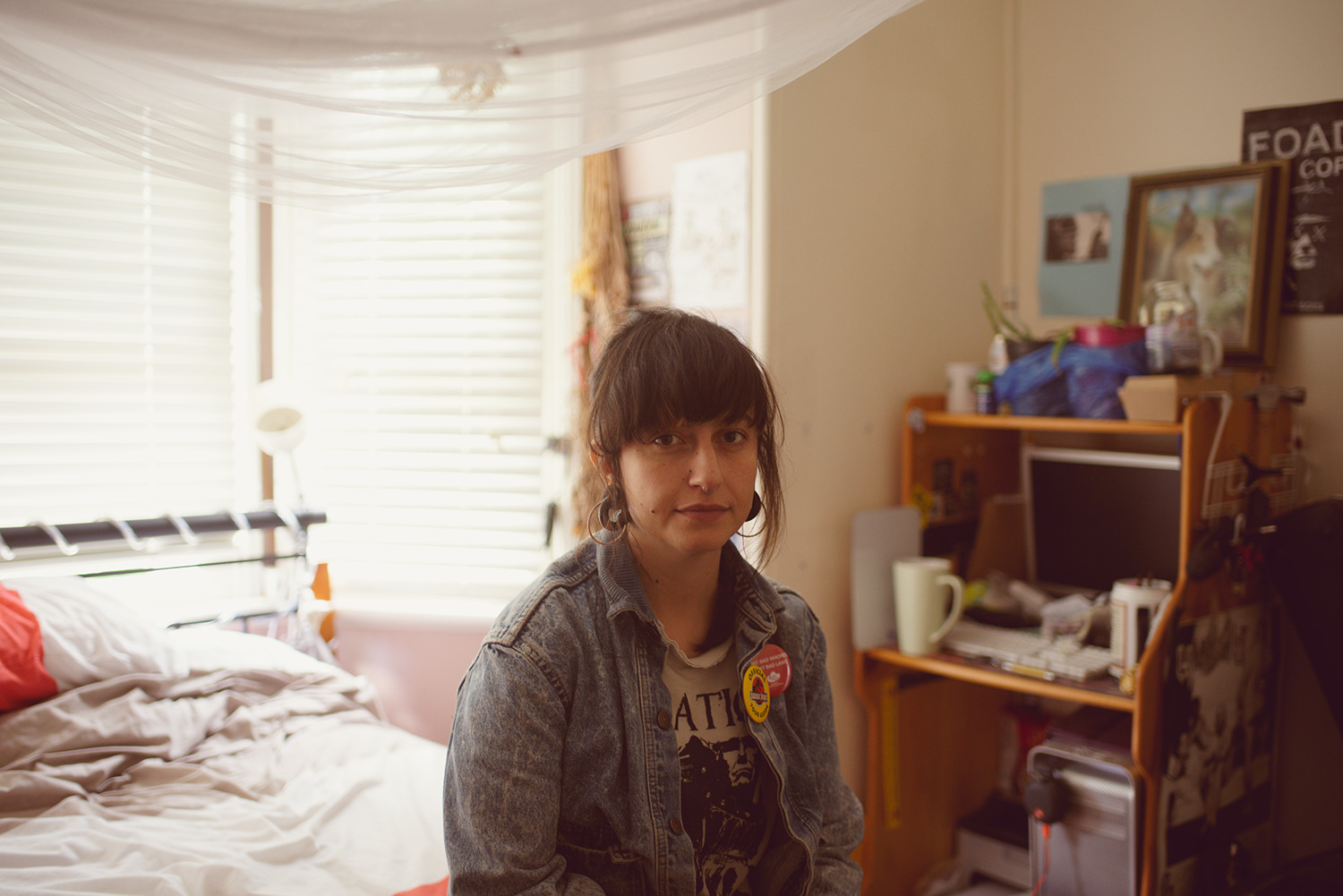 T.J. in her bedroom, Summer Hills, 2017
