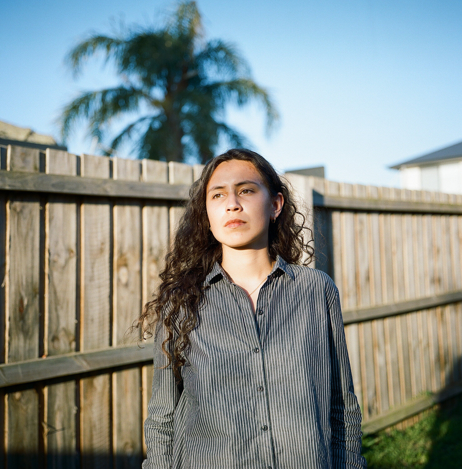 Isobel in her backyard, Melbourne, Australia, 2019