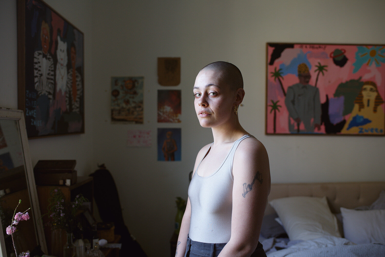 Agnes in their bedroom, Melbourne, 2019