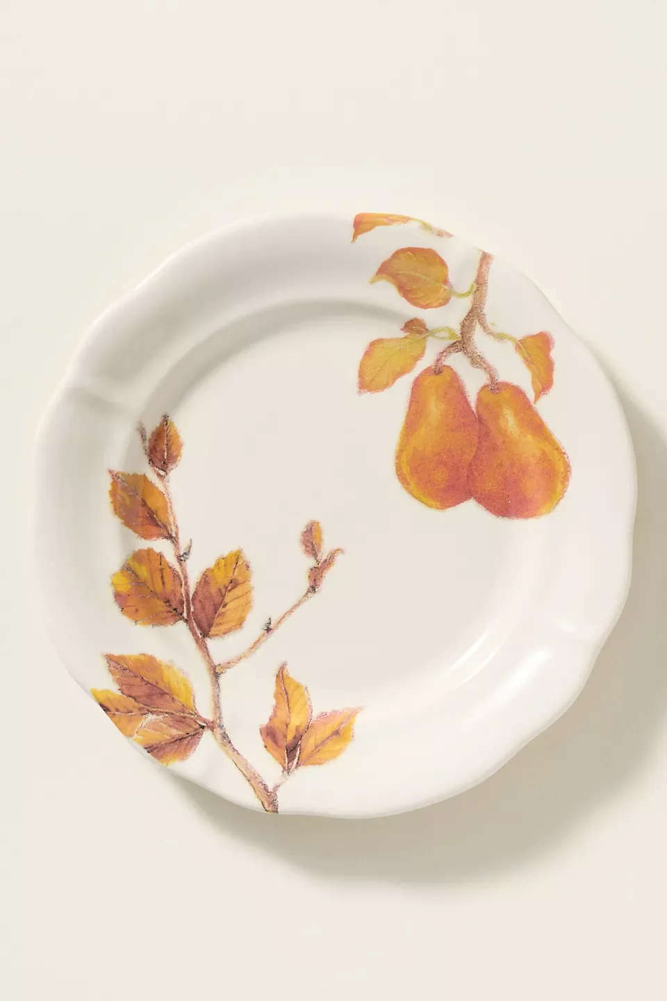 Fall pear botanical illustration for Anthropologie dessert plates