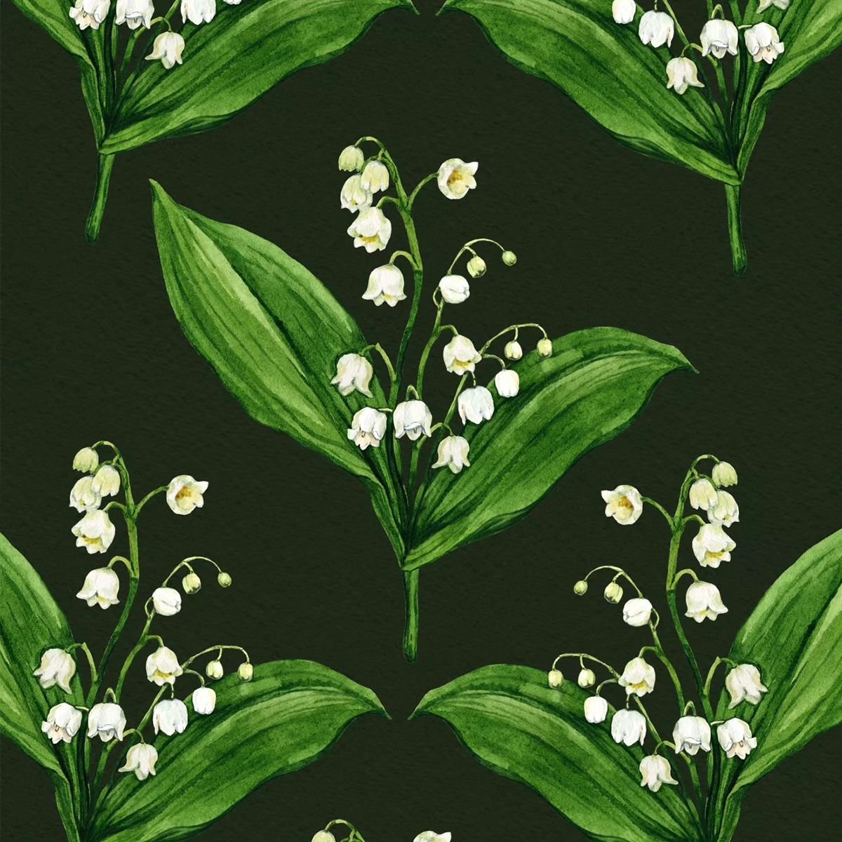 New Lily of the Valley pattern I made recently💚
.
#patterndesigner #patterndesign #lilyofthevalley #floraldesign #flowerpattern #flowerpatterns #floralpatterndesign #watercolorpattern #watercolorartist